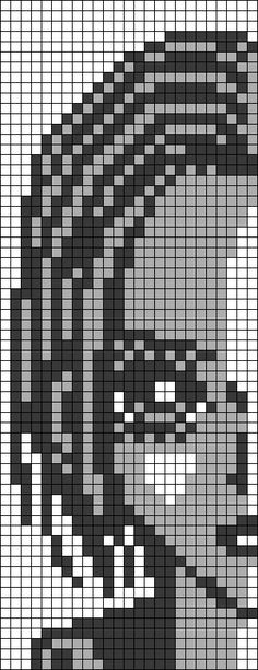 a black and white photo of a man's face made out of many squares