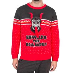 If the holidays are stressful for you and your family, and rather be a hideous monster during the Christmas season, then this super funny, cool, comfortable, and 3D Krampus monster ugly Christmas sweater might be exactly what you?re looking for this holiday season when you want to get into the spirit. ? Fans of the Krampus monster will appreciate the fact that this cartoonish Krampus monster is bursting out of the wearer?s chest, ready to strike at anyone who you think is being a Scrooge during Krampus Christmas, Family Christmas Dinner, Ugly Sweater Contest, Christmas Ugly Sweater, Fun Conversation Starters, Funny Christmas Sweaters, Quirky Design, Christmas Season, Super Funny