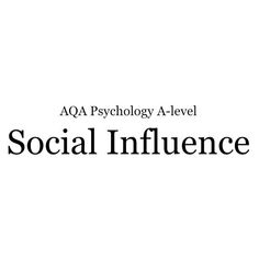 the words social influence are in black and white