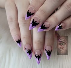 Cute Fall Nail Designs, Harry Potter Nail Art, Vampire Nails, Bat Nails, Feet Nail Design, Witch Nails, Beauty Hacks Nails, Punk Nails