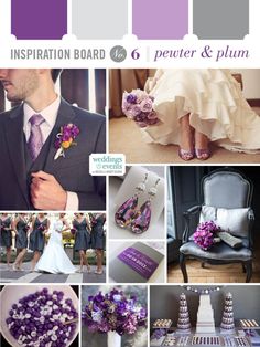 purple and gray wedding color scheme