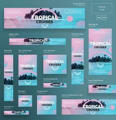 the tropical cruises website is displayed on a blue background