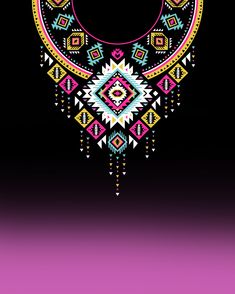 an image of a colorful necklace on a black background