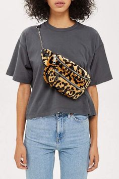 Waist Bag Outfit, Leopard Print Accessories, Waist Bag Leather, Belly Bag, Animal Magic, Trendy Swimwear, Topshop Outfit, 가을 패션, On Board