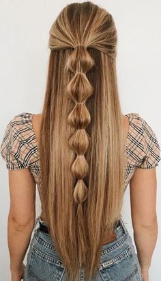 Loose Hairstyle, Long Braided Hairstyles, Bubble Braid, Hair Stylies, Long Blonde, Hair Stylist Life