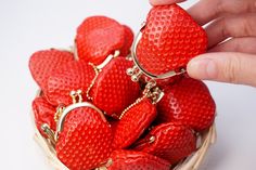 Purse Wishlist, Strawberry Festival, Strawberry Delight, High Fashion Couture, Weird Jewelry, Strawberry Fields Forever, Money Bags, Cool Bags, Kids Birthday Ideas