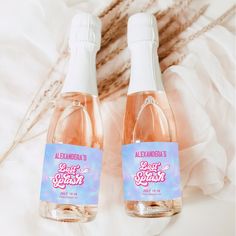 Pink and Blue Last Splash Pool Bachelorette Sparkling Wine Label Bachelorette Party Beach Theme, Bachelorette Champagne, Champagne Bachelorette Party, Champagne Favors, Last Splash, Bridal Shower Champagne, Party Champagne, Pink Bachelorette Party, Cowgirl Bachelorette Parties