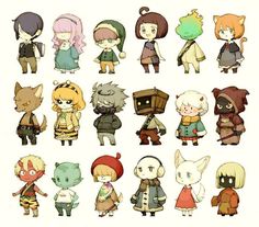 some very cute little cartoon characters