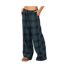 in stock Plaid Pj Pants, Plaid Wide Leg Pants, Sleep Pants, Pj Pants, Pants Wide Leg, Plaid Pants, Casual Trousers, Lounge Pants, Long Length