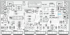 an electronic circuit diagram with various components and instructions for each device, including the control panel