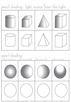 different shapes are shown in this worksheet