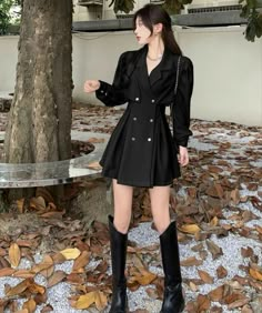 Mafia Dress, Korean Fashion Dress, Korean Girl Fashion, Korean Dress, Ulzzang Fashion, Fancy Outfits, Teenage Fashion Outfits