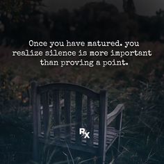 a wooden bench sitting in the grass with a quote on it that reads, once you have natured, you realize science is more important than providing a point