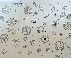 an image of space doodles on a sheet of paper