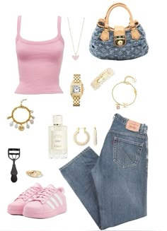 #ootd #casual #outfits #outfitidea #outfittrends #outfitstyle #denim #louisvuittonhandbags La Outfits, Clothing Staples, Pink Life, Clothes Shopping, Fit Ideas