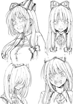 Drawing Face Expressions, Cute Sketches, Anime Expressions, Drawing Expressions, Art Tutorials Drawing, Anime Poses Reference, Sketchbook Art Inspiration