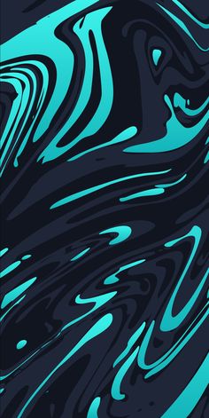 an abstract blue and black background with wavy lines