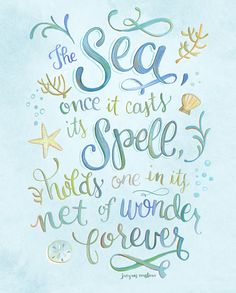 the sea once it casts its spell what's one in my net wonder forever