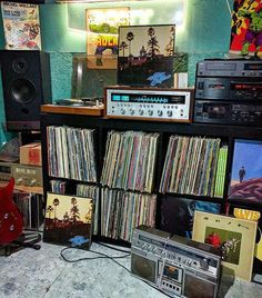 a room filled with lots of different types of records