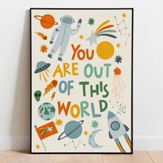 out of this world print Boy Room Poster, Kids Bedroom Art, Space Scene, Boy Toddler Bedroom, Kids Room Poster, Boys Playroom, Boy Room Art, Kids Room Prints, Toddler Boys Room