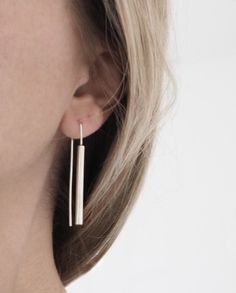 Sterling Silver Tube Earrings Minimal Silver Earrings - Etsy Architectural Earrings, Tube Earrings, Simple Silver Jewelry, Earrings Minimal, Jewelry Quotes, Silver Jewelry Earrings, Silver Jewelry Design, Gold Jewelry Earrings, 925 Silver Jewelry