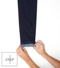 How To Cuff Your Jeans Like A Pro | Who What Wear UK Jeans Folding At Ankle, Jeans Cuff How To Fold, How To Fold Jeans At The Ankles