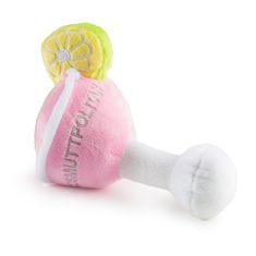 a pink tennis ball with a lemon slice on it's top and the word, ultimate