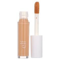 Camouflage those pesky spots and under-eye circles with the e.l.f. Hydrating Camo Concealer. A full-coverage, hydrating, longwearing concealer featuring a large doe foot applicator to conceal, correct, contour and highlight for flawless skin. The highly pigmented formula is lightweight with a satin finish that won't settle into fine lines or creases. Ideal for all skin types, but great for dry skin! Proud to be 100% vegan and cruelty-free, worldwide. Because kindness is chic. Size: 0.2 fl oz.  C Skin Proud, Hydrating Camo Concealer, Elf Concealer, Contour And Highlight, E.l.f. Cosmetics, Eye Circles, Undereye Circles, Contouring And Highlighting, Personal Hygiene