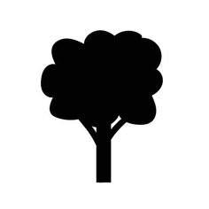 a black and white silhouette of a tree