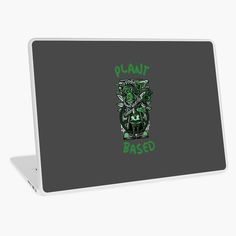 a laptop with the words plant based on it