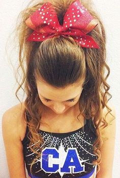 gorgeous cheer hair Ponytail Hairstyles With Curls, Hairstyles With Curls, Eyeshadow For Blue Eyes