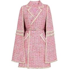 LOVEMI Jackets As shown / M Lovemi -  Women's small fragrance coat Pink Coats For Women, Winter Cloak, Tweed Overcoat, Grunge Outfit, Pink Tweed, High Street Fashion, Tweed Coat, Pink Coat, Cape Coat