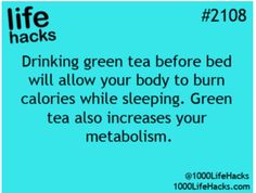 Health hack Green Tea Before Bed, 1000 Lifehacks, 1000 Life Hacks, Simple Life Hacks, Diy Life Hacks, Diy Life, Life Tips, Before Bed