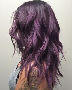 Subtle Purple Hair, Purple Hair Highlights, Guy Tang, Trendy Hair Color, New Hair Colors, Ombre Hair, Purple Hair