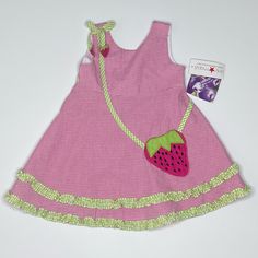 Blueberi Boulevard Girls 2t Strawberry Seersucker Gingham Dress A-Line Size 2t New With Tags Preppy Pink Summer Dress, Cute Ruffled Seersucker Dresses, Cute Seersucker Dresses With Ruffles, Preppy Pink Ruffled Dress, Preppy Pink Ruffle Dress, Preppy Pink Dresses With Ruffles, Cute Seersucker Spring Dresses, Cute Seersucker Dresses For Spring, Cute Seersucker Summer Dresses