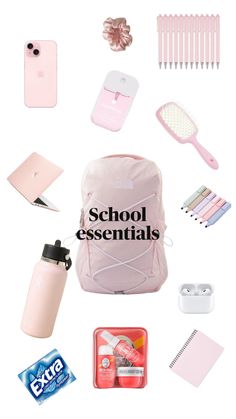 High School Essentials, Middle School Supplies, Middle School Essentials, School Backpack Essentials, Middle School Survival, Preppy School Supplies, School Survival Kits, Pretty School Supplies, School Must Haves