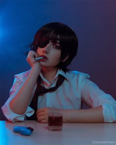 Csm Cosplay, Himeno Cosplay, Chainsaw Man Himeno, Himeno Chainsawman, Chainsaw Man Cosplay, Female Modeling Poses, Unorganized Idea