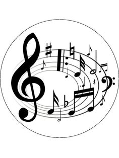 an ebay logo with musical notes on it