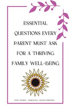 What is family wellness? How do we observe our family’s well-being? Essential Questions Every Parent Must Ask for a Thriving Family Well-being focusing on five facets: Spiritual wellness, soul-journey wellness, environment wellness, emotion/thought wellness, and physical wellness. Plus, a FREE downloadable list of over 147 family wellness questions.

#ParentingResources #Wellness #FamilyWellbeing #SpiritualWellbeing #SpiritualWellness Wellness Environment, Wellness Questions, What Is Family, Soul Journey, Family Wellness, Souls Journey, Essential Questions, Spiritual Wellness, Parent Resources