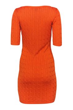 Go bright and bold in comfort with this soft and stretchy frock from Ralph Lauren! Made with a classic cable knit, this is a fitted knit dress that is sure to bring some timeless elegance to even your most casual of pieces! Size M 100% Silk Tight knit with cable design Scoop neckline Cropped sleeves Material provides stretch, no closures Waist 25" Bust 28" Total length 37" Fitted Cable Knit Sweater Dress, Fitted V-neck Textured Knit Dresses, Fitted Textured Knit V-neck Dresses, Fitted Textured Knit Dress With V-neck, Casual Fitted Cable Knit Sweater Dress, Fitted Textured Knit Sweater Dress, Chic Fitted Cable Knit Sweater Dress, Fitted Pointelle Knit Sweater Dress, Fitted Pointelle Knit Sweater Dress In Mini Length