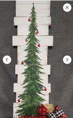 a christmas tree made out of pallet wood