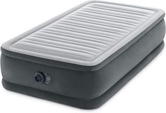 an inflatable air mattress is shown on a white background