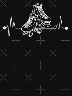 Roller Skating Wallpaper, Skate Aesthetic Wallpaper, Black Roller Skates, Cool Black Wallpaper, Cute Emo Guys, Skate Aesthetic, Heart Line, Roller Skaters