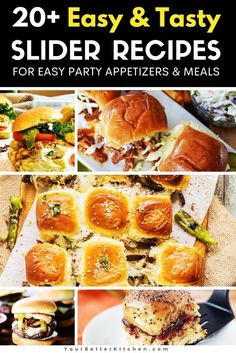 20 easy and tasty slider recipes for any party appetizers or meals