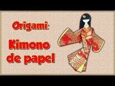 an origami kimono de papel with the words origami on it