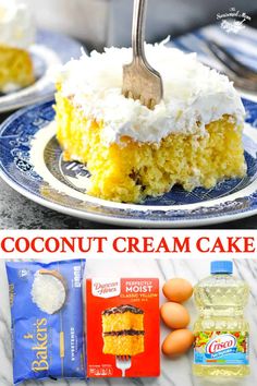 this coconut cream cake is so easy to make and tastes just as good as it looks