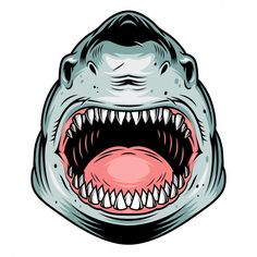 a shark's mouth with its teeth open and it is ready to attack the viewer