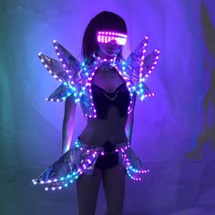 Light Up Costumes, Led Costume, Robot Costumes, Dance Bras, Led Clothing, Shoulder Armor, Nightclub Party, Ballroom Dance Dresses, Suit Of Armor