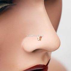 Material: Rose Gold Plated Steel Size: 20 GA (0.8mm), 9/32" (7mm) Suitable for Nostril Piercings It is always recommended to know your exact piercing size to ensure fitment, safety, and comfort. Please consult your local piercer if you are unaware of your size.*This item ships in 1 business days. Butterfly Icon, L Shaped Nose Ring, Dainty Butterfly, Nose Jewelry, Nose Hoop, Nose Stud, Belly Rings, Nose Piercing, Everyday Jewelry