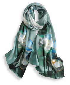 PRICES MAY VARY. SIZE - 68" x 21" (173x53cm) +/- 3cm (rolled hem). This large oblong scarf is incredibly comfortable to wear year-round. It provides warmth in cold weather without adding bulk, and in hot summer months, it offers natural UV protection while keeping you cool. MATERIAL - Crafted from 100% pure mulberry silk, this scarf is made of natural high-quality material that is both close to the skin and breathable. Its soft, smooth texture feels like satin against your skin, and it is health Circle Fashion, Ombre Scarf, Purple Scarves, Luxury Scarves, Oversized Scarf, Boho Casual, Long Scarf, Scarf Hairstyles, Square Scarf